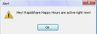 Firefox HappyChecker Rapidshare Happy Hours Notifier Plugin