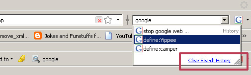 Instantly Clear Google Search Box History