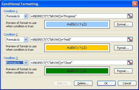 Microsoft Excel – Change Row Color Based On a Cell Value